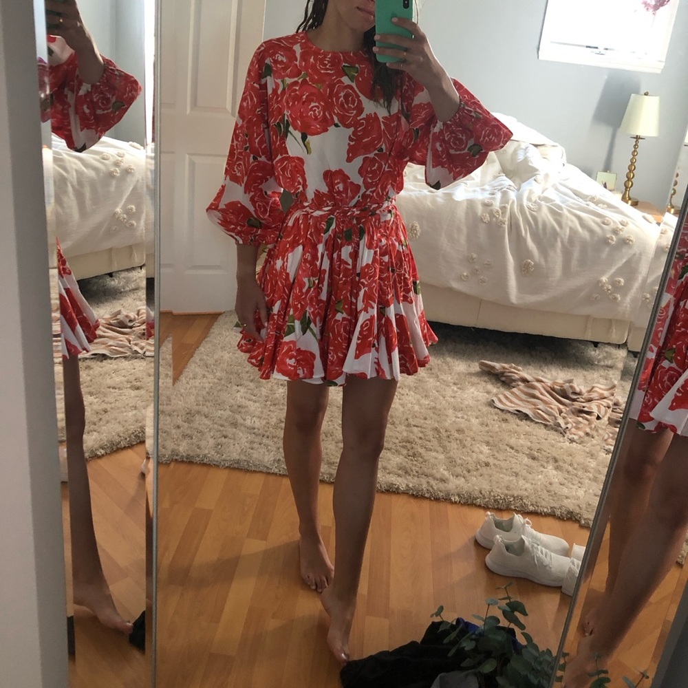RHODE floral dress size small.